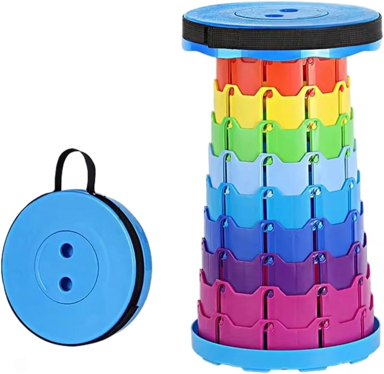 Lavish LLC Round Rainbow Folding Stool - 400 lbs