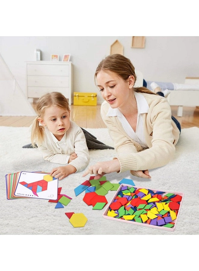 Wooden Pattern Blocks - 150 PCS
