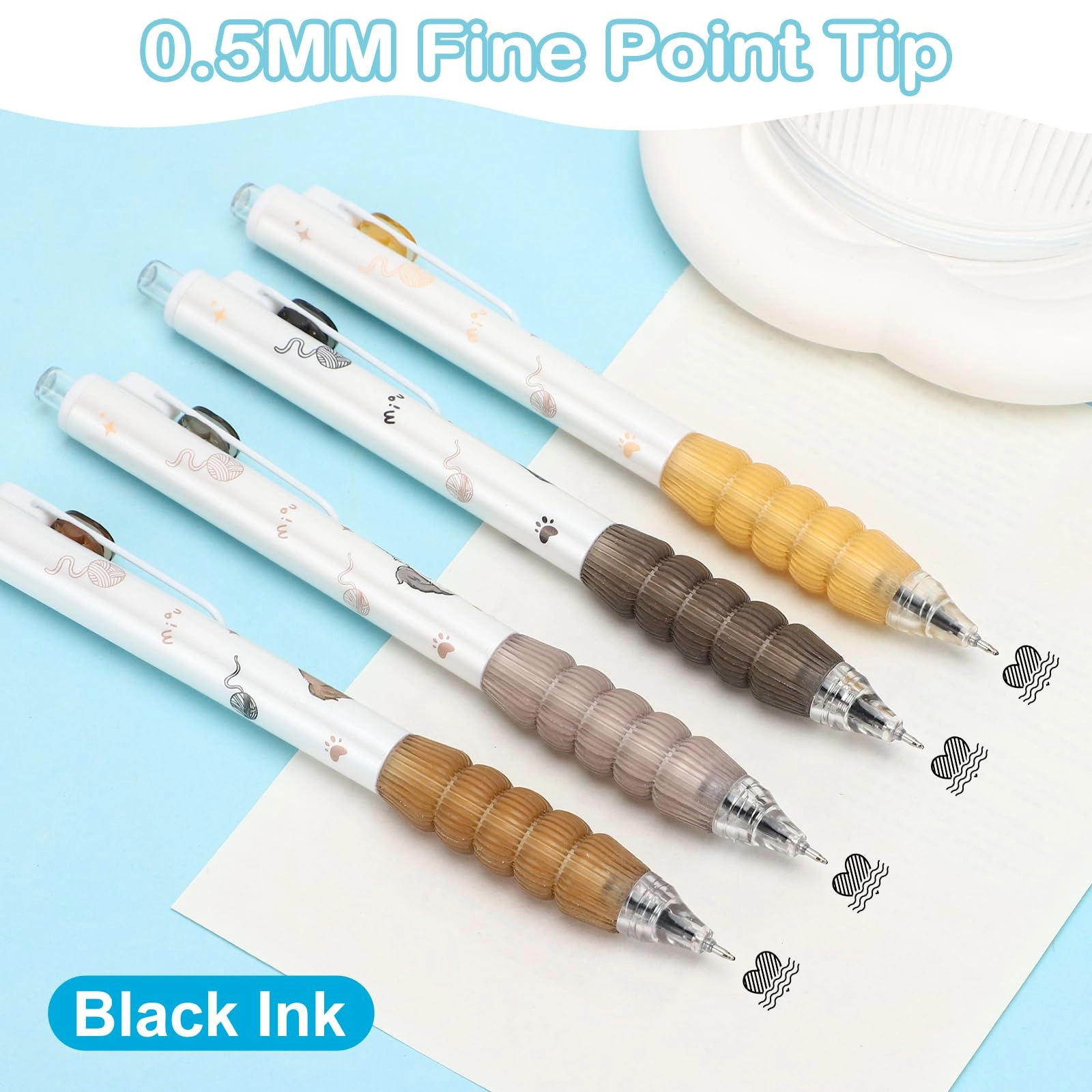 Cute Cat - 4 Pcs 0.5 mm