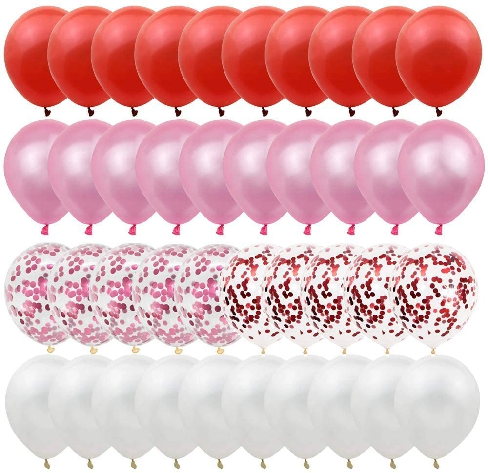 Party Time Trading LLC Latex Balloons - 80 Pieces Valentines Day