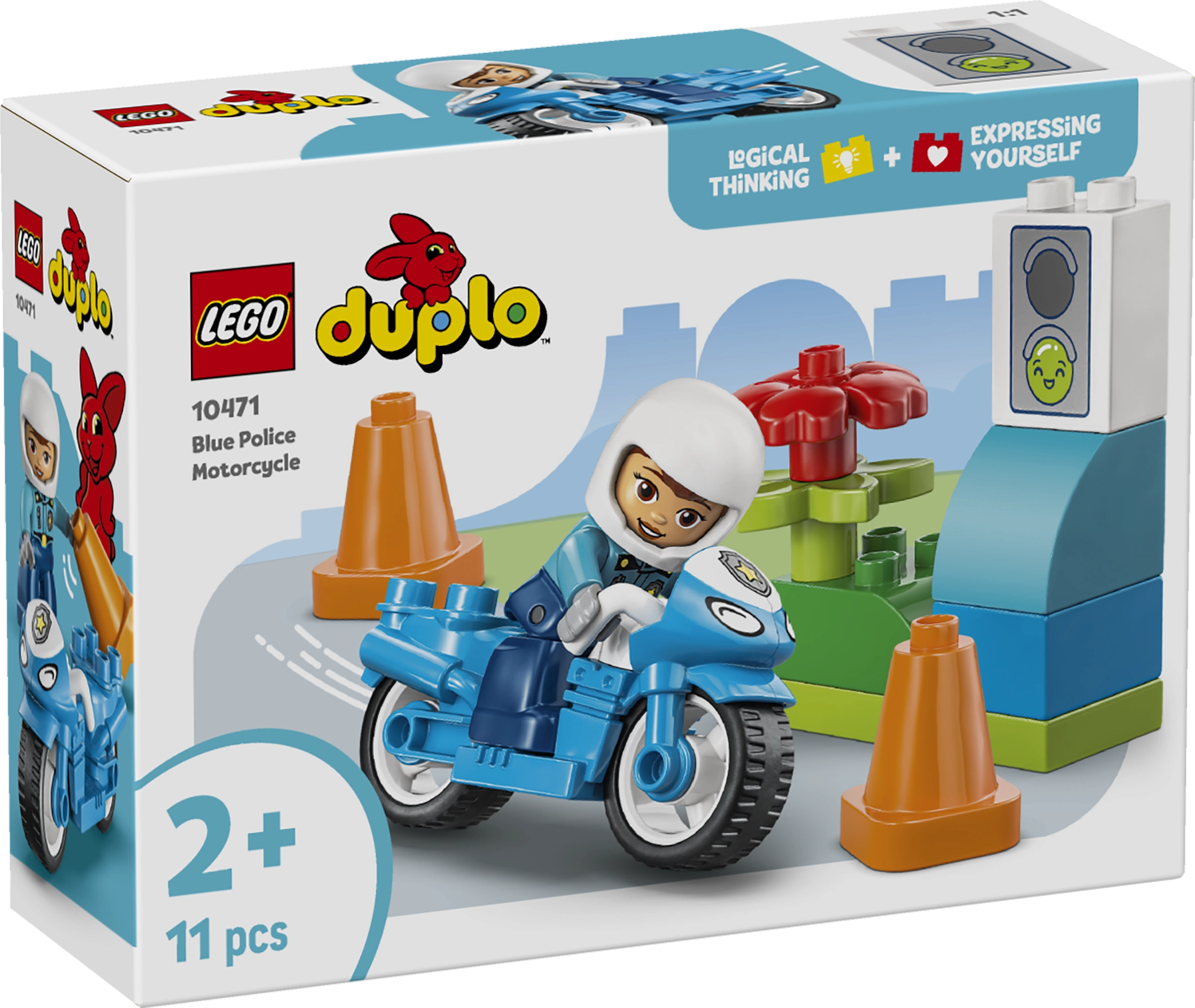 LEGO Duplo Town Blue Police Motorcycle - 11 pcs (B370252)