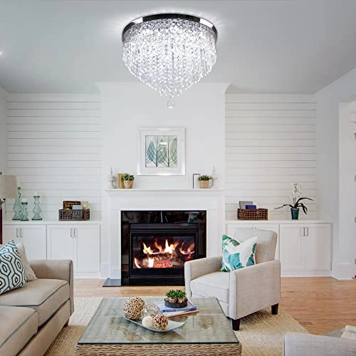 Modern Crystal Chandelier - 3500K non-dimmable