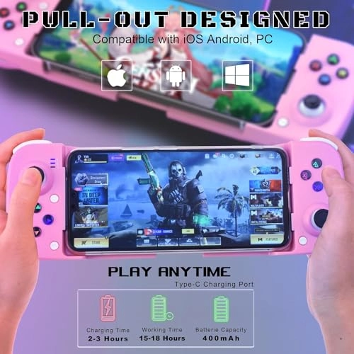 Wireless Mobile Game Controller - BLACK