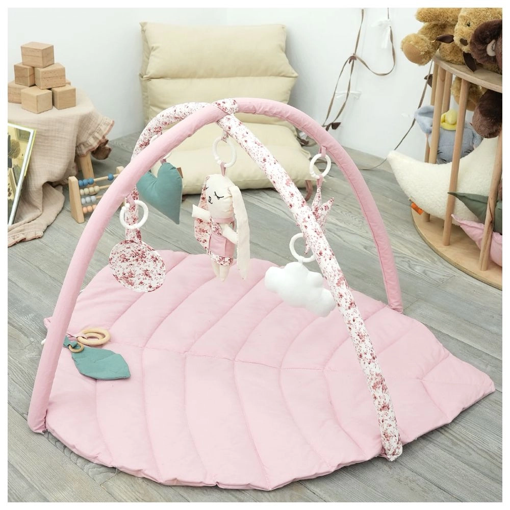 Pure Cotton Baby Gym - Plush Comfort 4 Handmade Toys