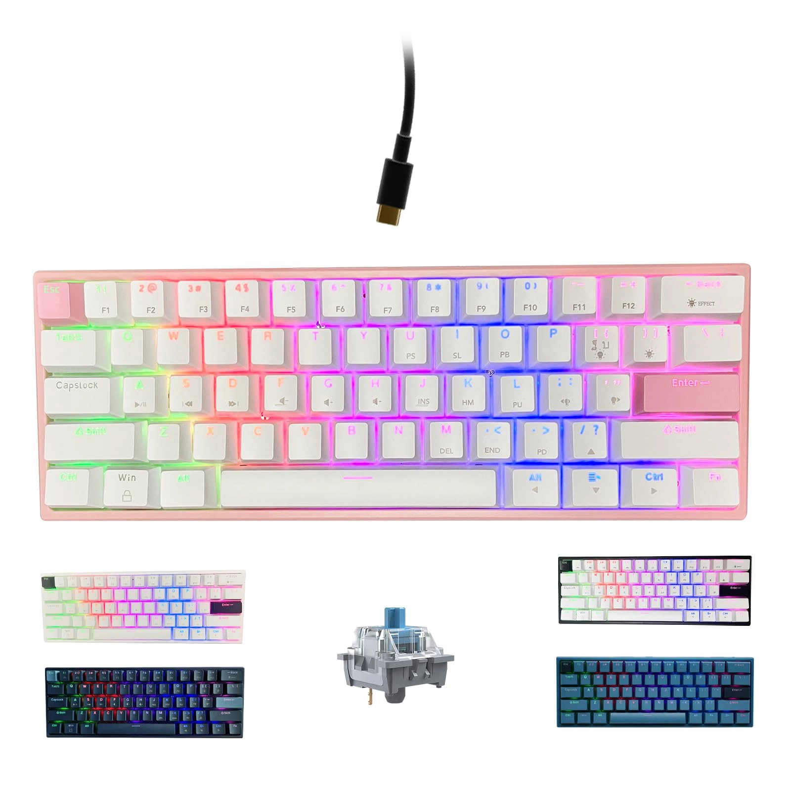 ONE-UP 60% Mechanical Gaming Keyboard - Wired