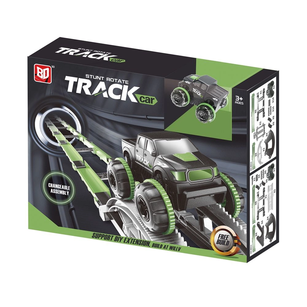 Stunt Roll-Over Rail Car - 54 pieces