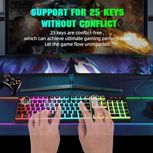 104-Key Membrane Keyboard - Wired