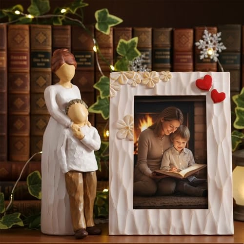Mother and Son Figurine - Resin