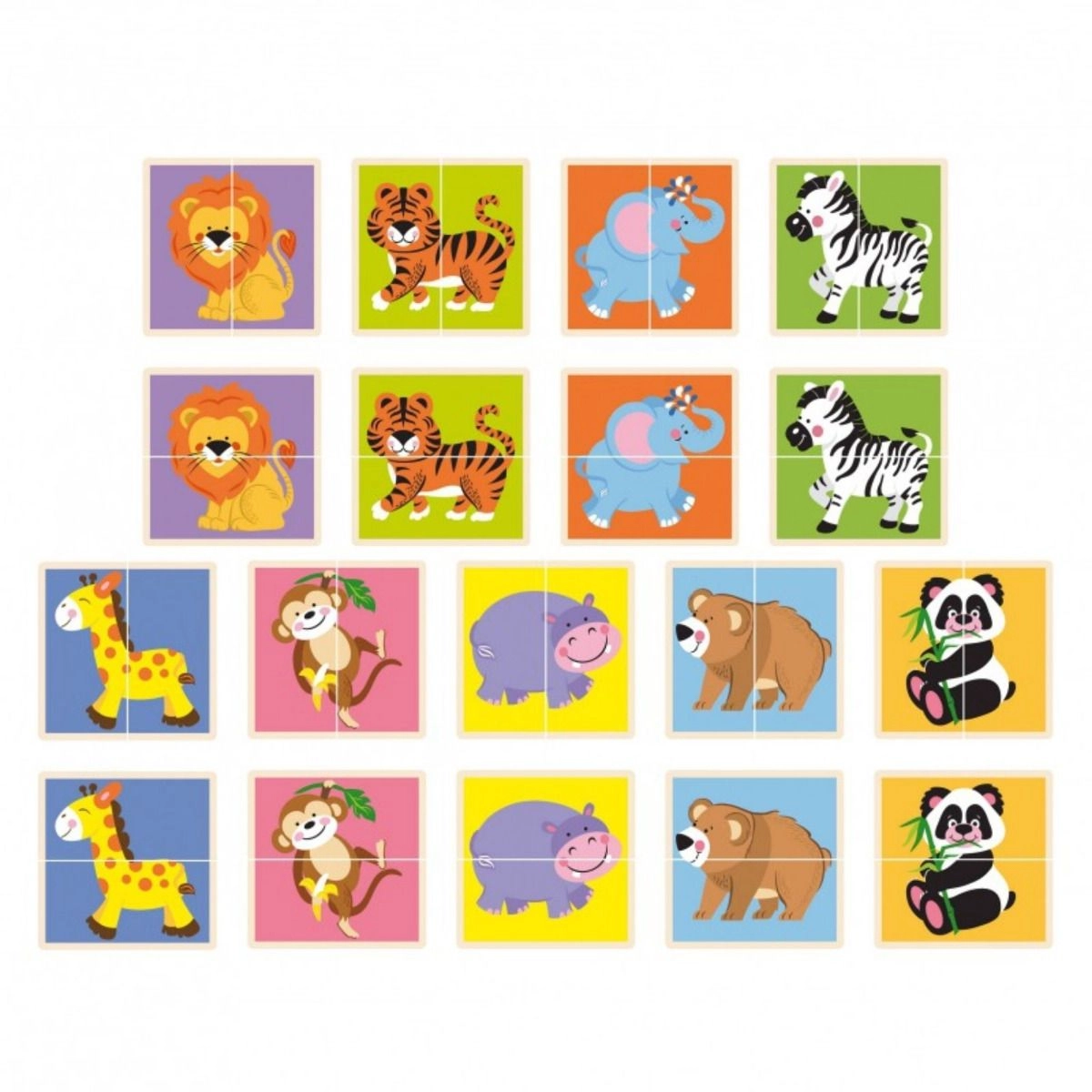 Matching Puzzle - Wild Animals - 3 + 36 pieces