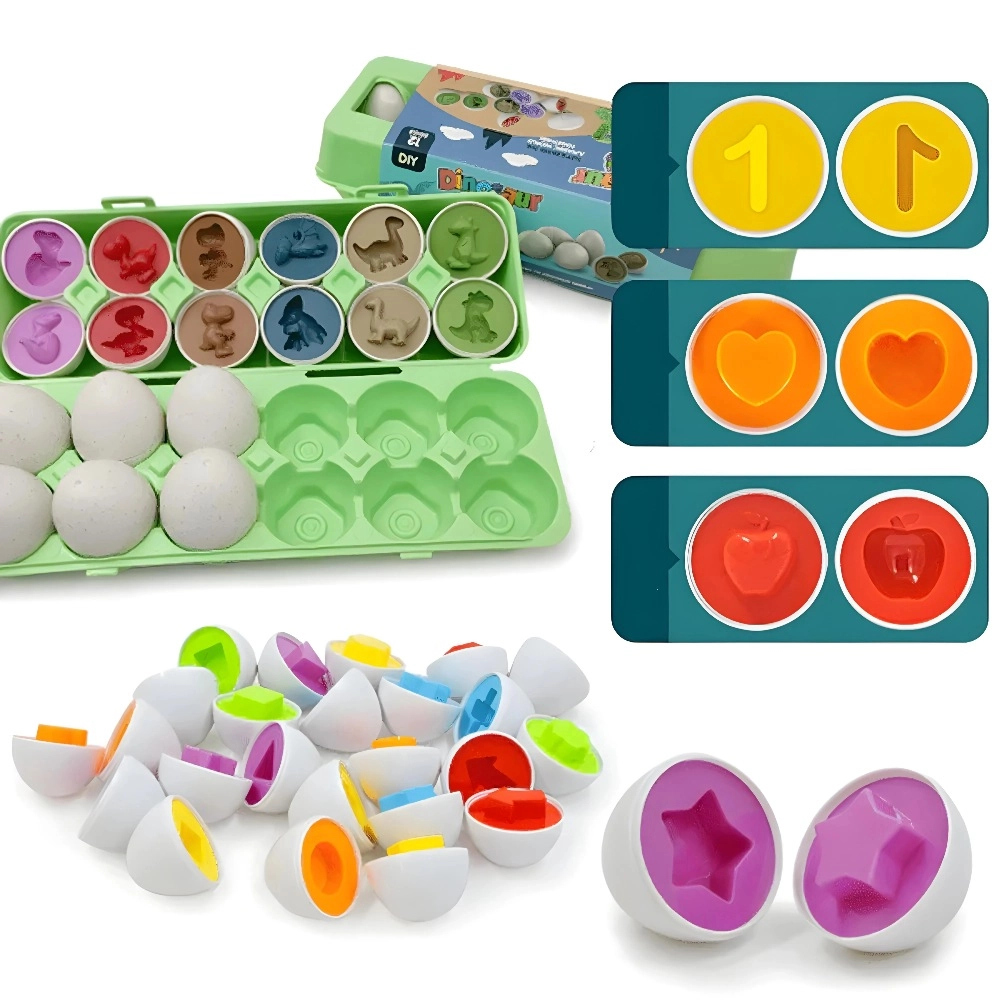 Shape Matching Egg Toy - 18 months+ 12 pieces