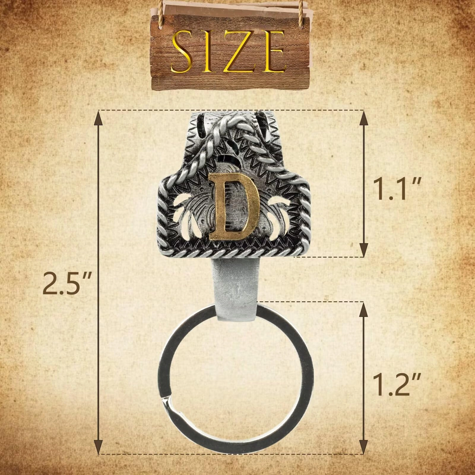 Letter Keychain - Western