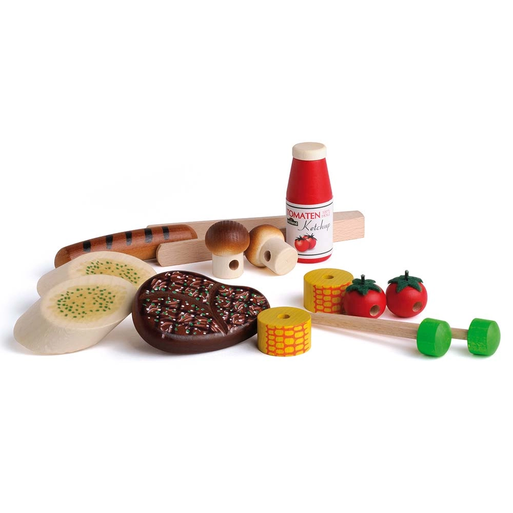 Wooden Barbecue Toys - 14 pcs (TBOX-28199)
