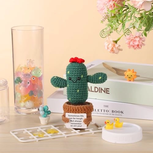 Cactus Funny Positive 13 cm Crochet