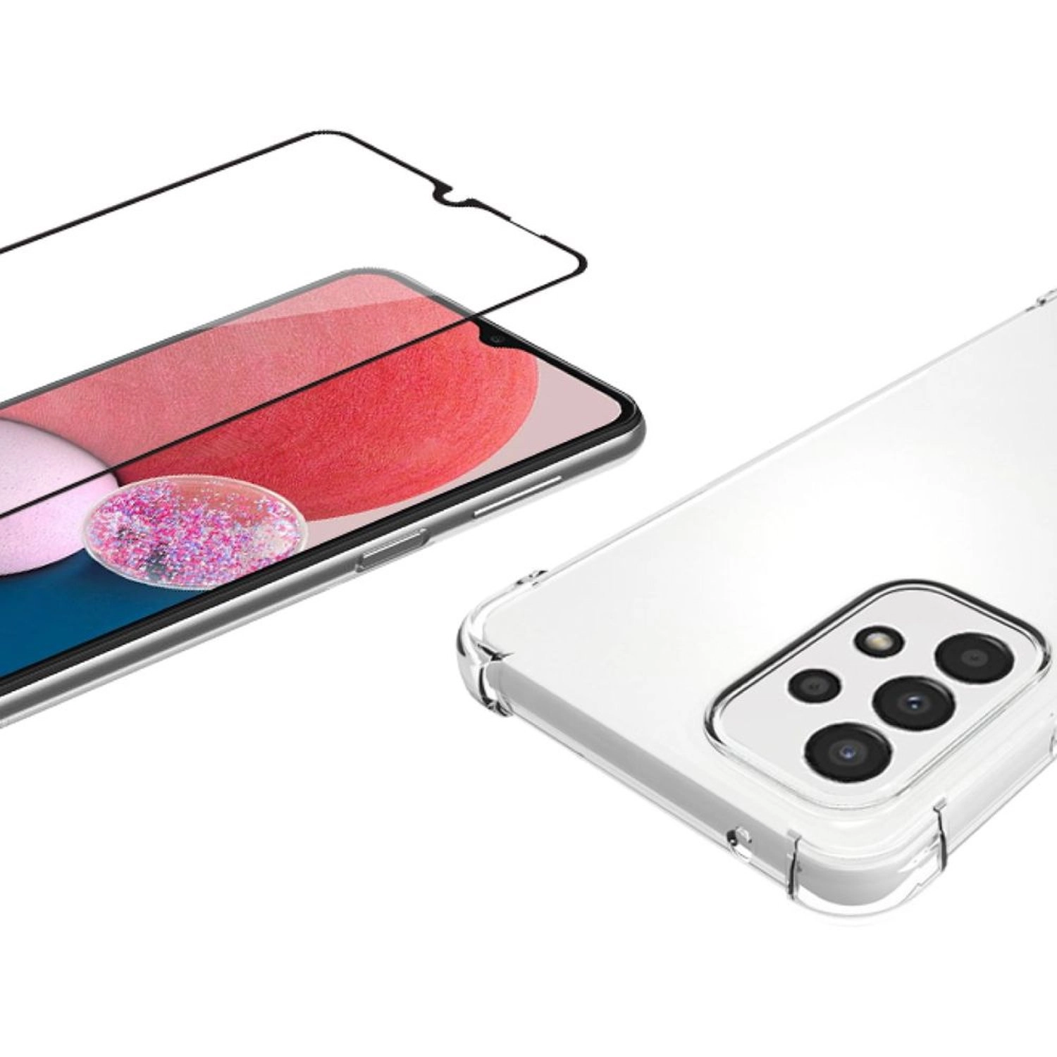 Esse Case - Tempered Glass Case Screen Protector for Samsung Galaxy A13