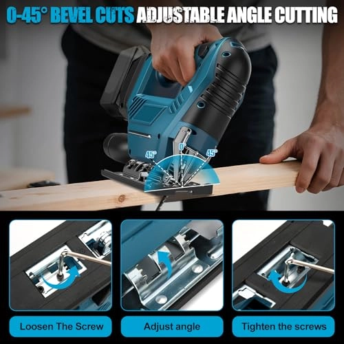 Cordless Jigsaw - 20V 45° Bevel 6-Speed