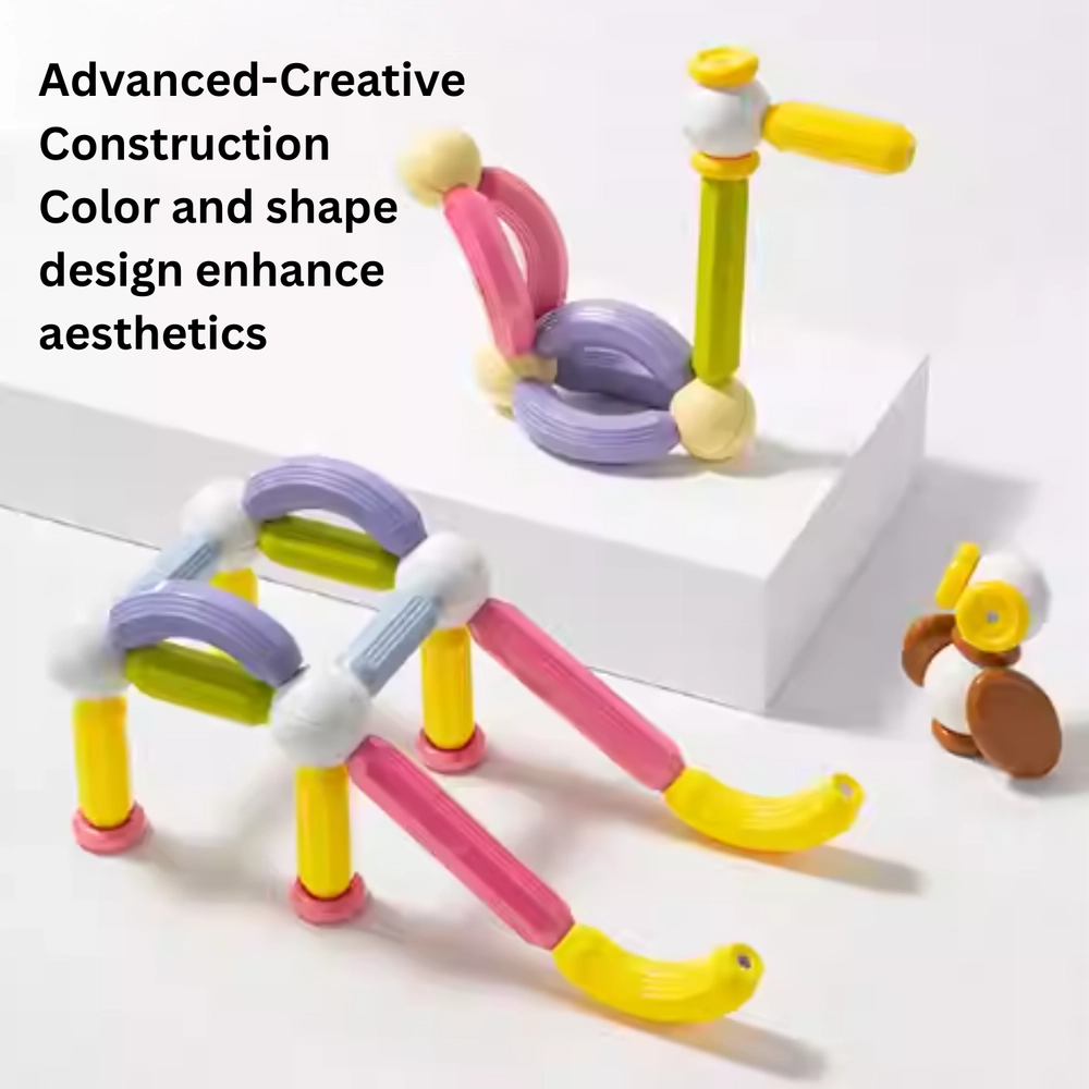 Magnetic Building Stick Blocks - Character Design Plus 60 pcs