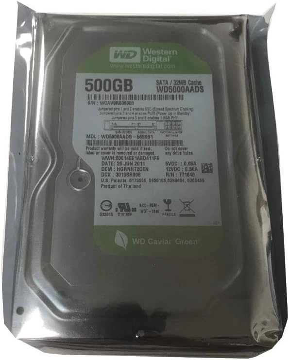 Caviar Green 3.5" 7200rpm 16MB SATA 3.0Gb/s (WD5000CSRTL) - 500GB