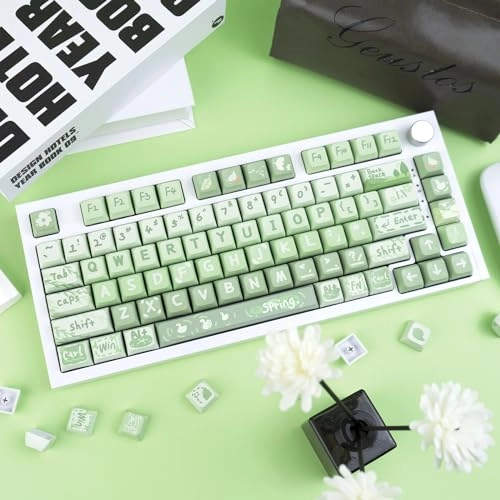 PBT 133 Keys Keycaps - XDA Profile Spring Tour Green