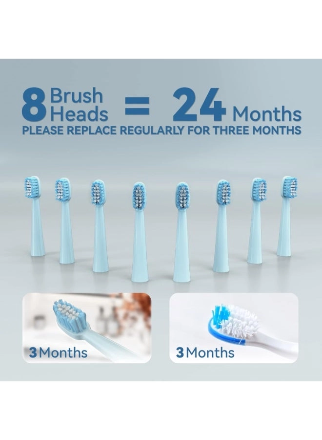 Sonic Electric Toothbrush - 8 Heads 5 Modes Midnight Black