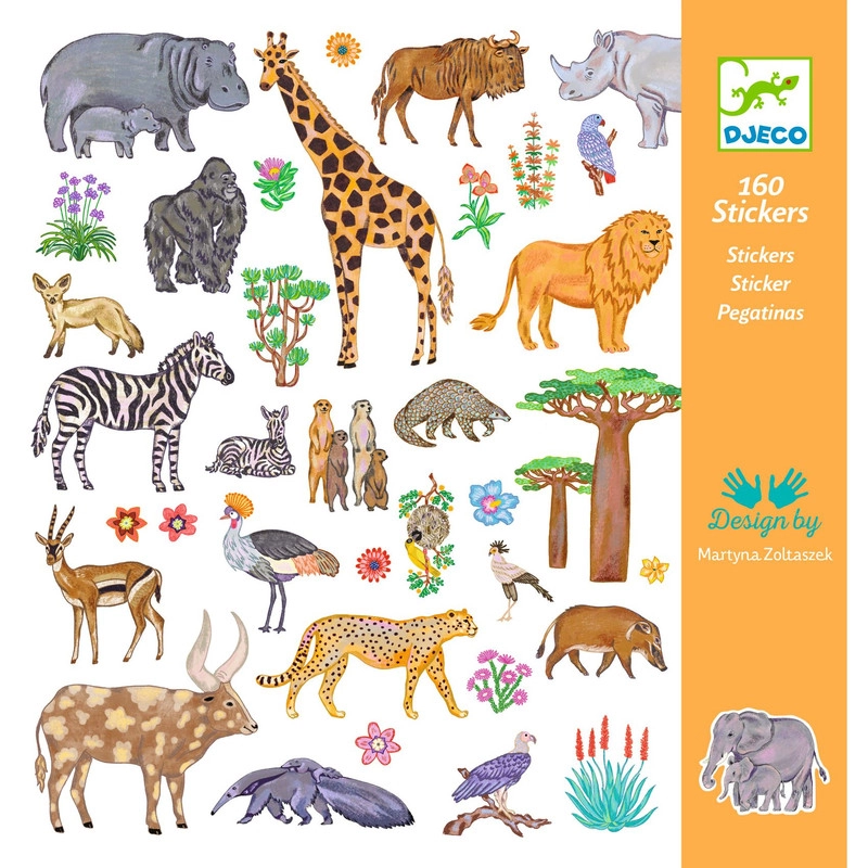 DJECO Kenya Sticker Book 160 pcs