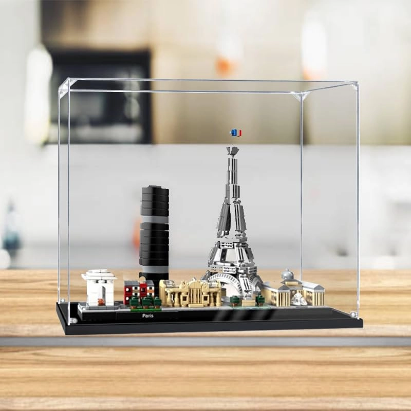 Display Case for Lego 21019 (21019) - 5.90x5.90x13.38in. Black Bottom+background