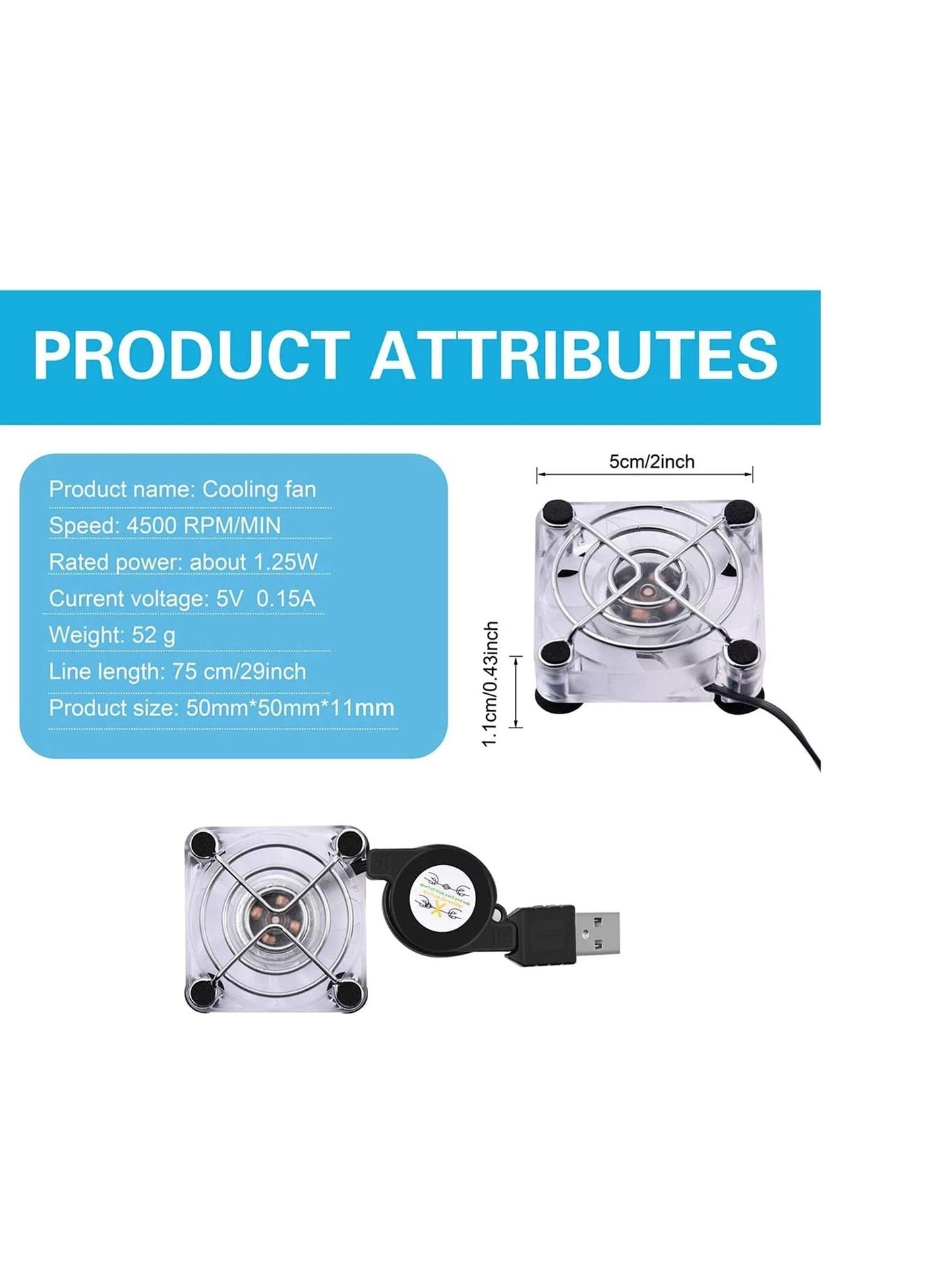 Mobile Phone Cooling Fan - Portable 4 Suction Cups