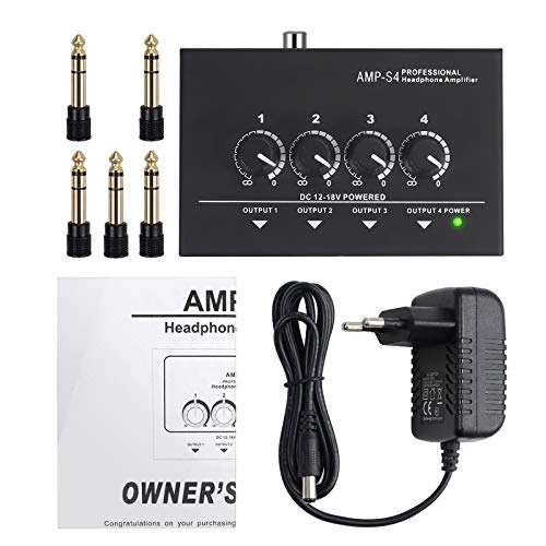 4 Channel Portable Stereo Headphone Amplifier - 4 Volume Controls 12V