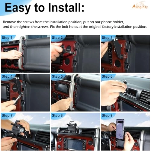 Car Instrument Panel Track Mobile Phone Holder - FJ Cruiser 2007-2021