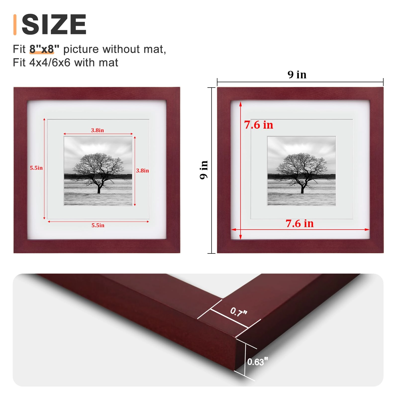 Collage Picture Frame - 8x8 Set