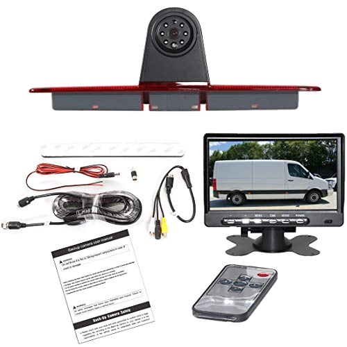 3rd Brake Light Reversing Parking Backup Camera Kit - Night vision + 7' TFT LCD Monitor