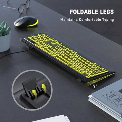 Backlit Computer Keyboard - US Wired