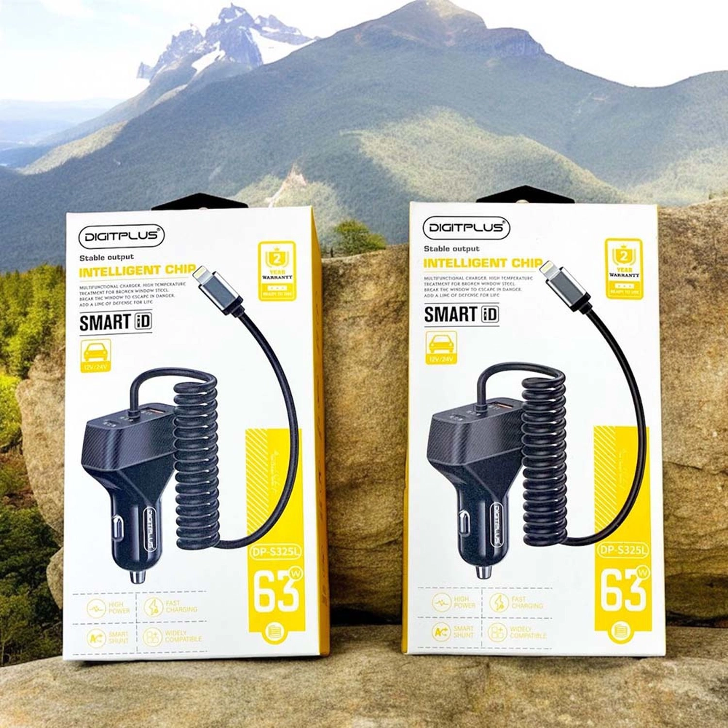 Dual Port Car Charger - 12 - 24 Volts 6 Amps