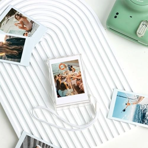 Mini Photo Holder Storage Case - 3 inch Wrist Lanyard Set