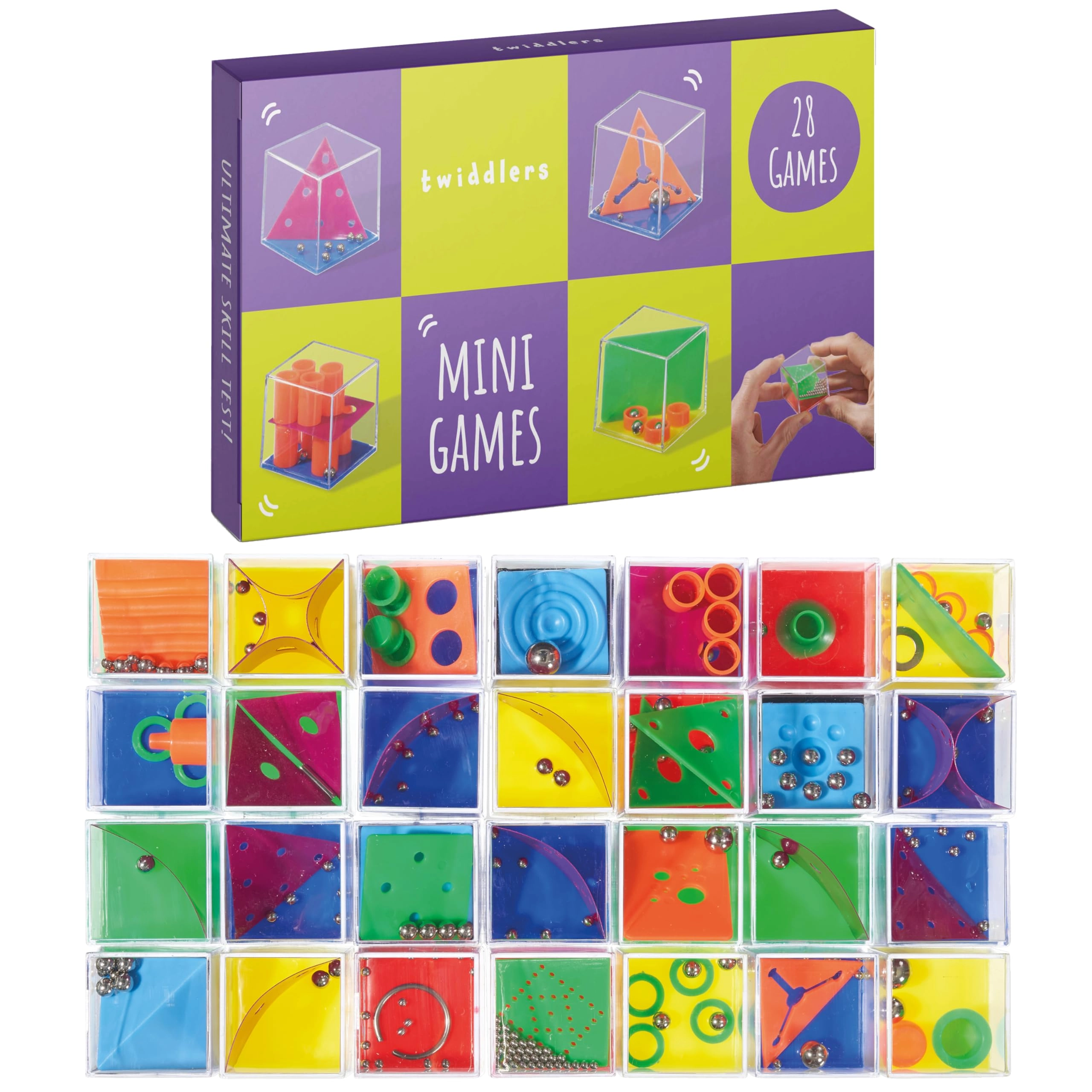 the twiddlers Brain Teaser Puzzle Cubes - 28 Pack Kids