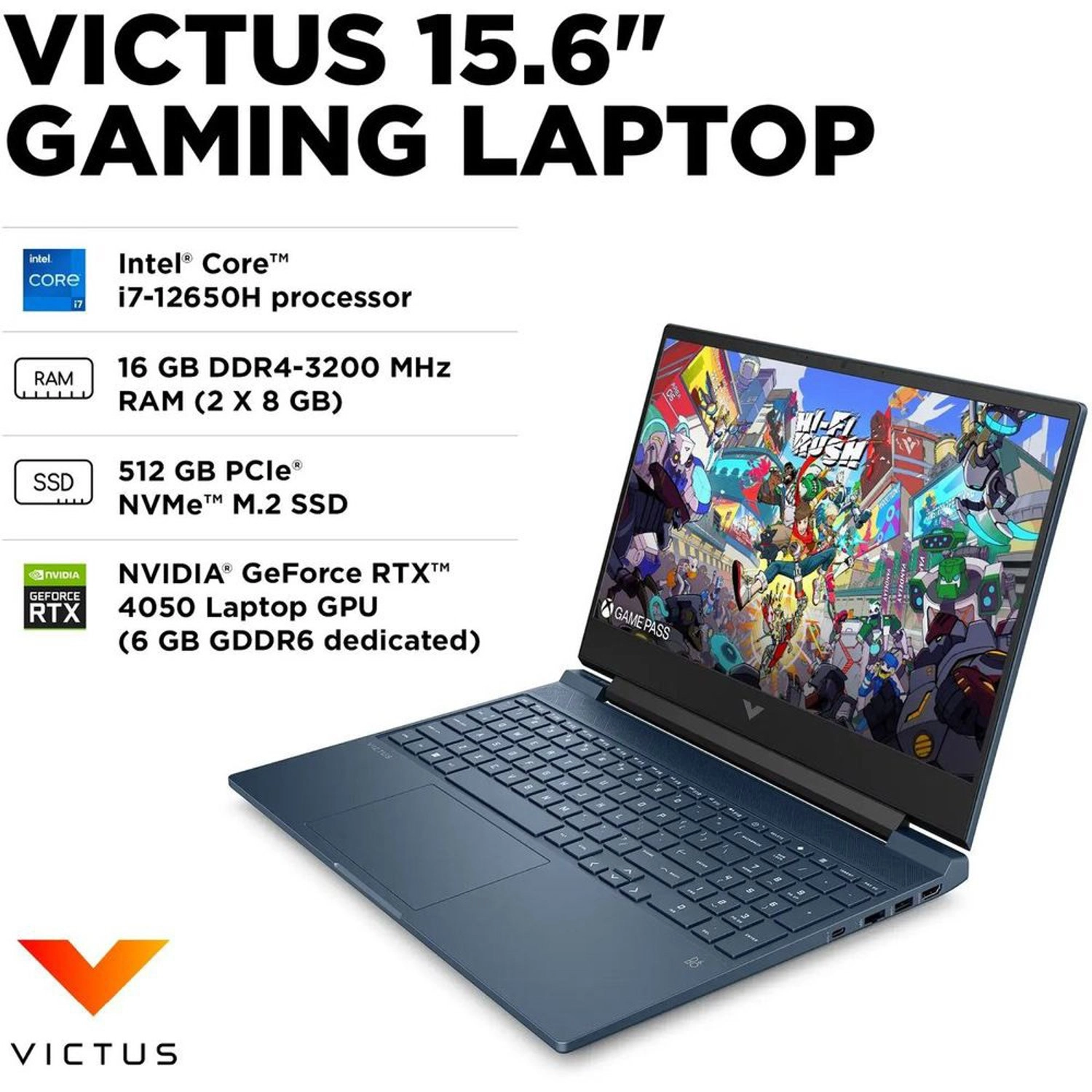 Victus Gaming 15-fa1163dx - 15.6'' Core i7-12650H 16GB DDR4 512GB SSD