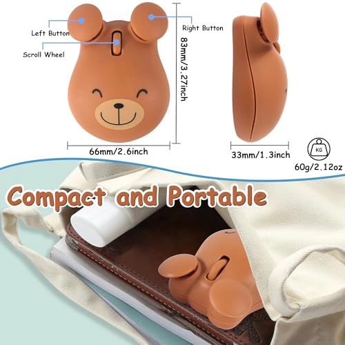 Bear Shape Wireless Mouse - USB