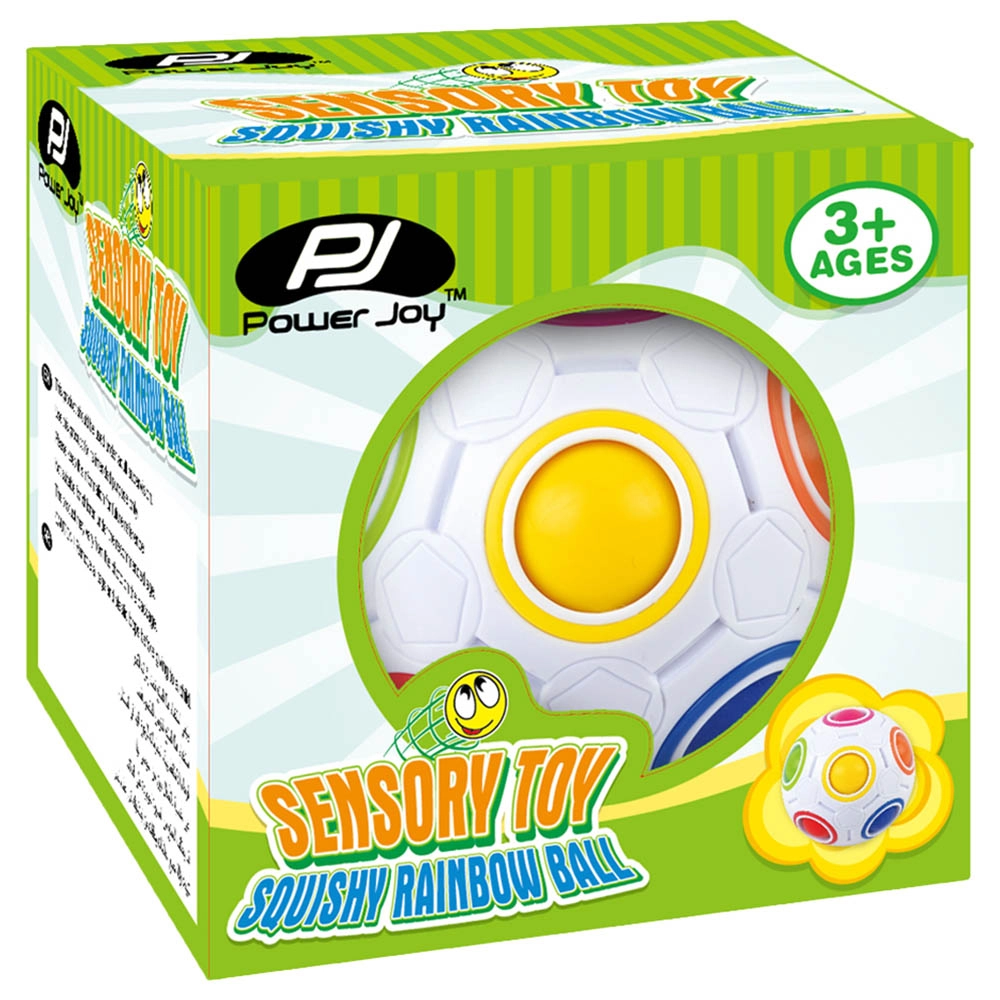 Sensory Toy Squishy Rainbow Ball - 3 +