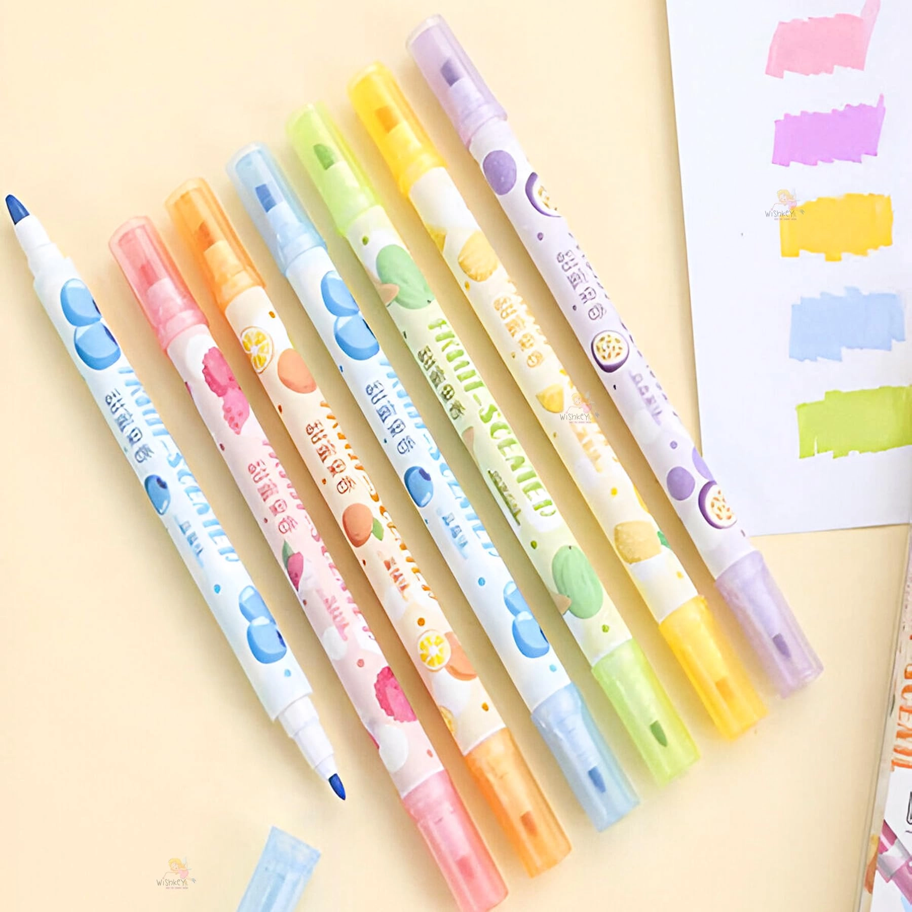 Double Headed Fruit Scented Marker Pen - Multicolor Chisel