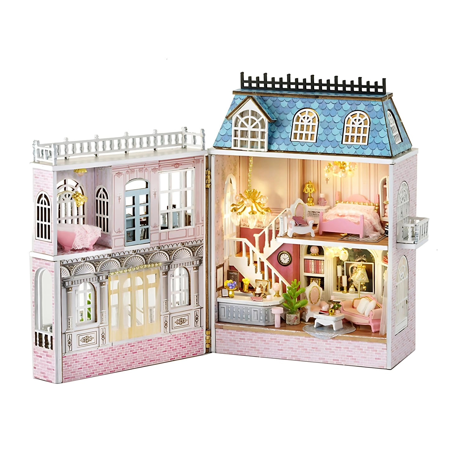 DIY Miniature Dollhouse Kit - Happy Manor 1:100