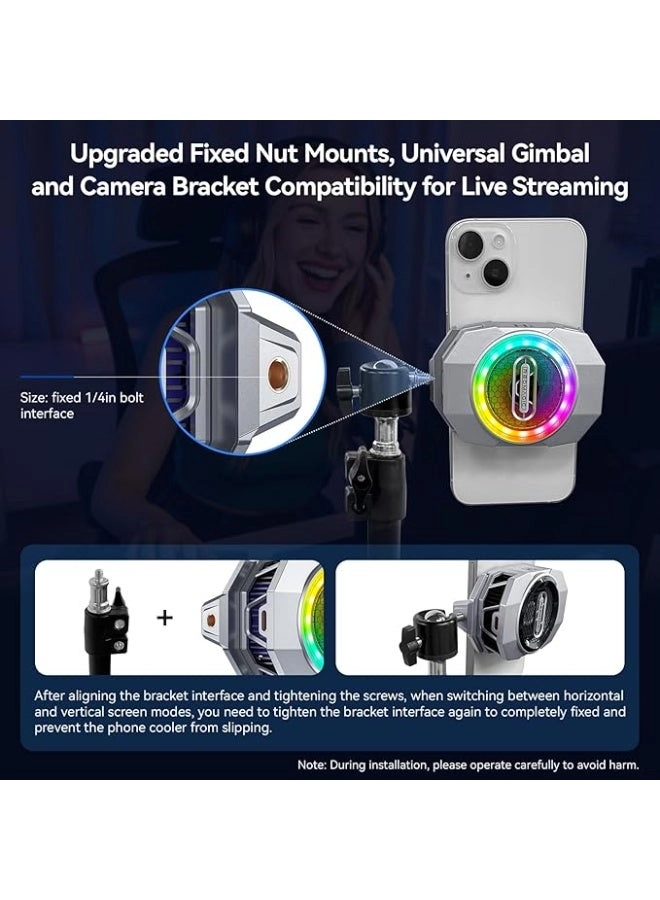 Phone Cooler - 30W RGB Retractable Clip