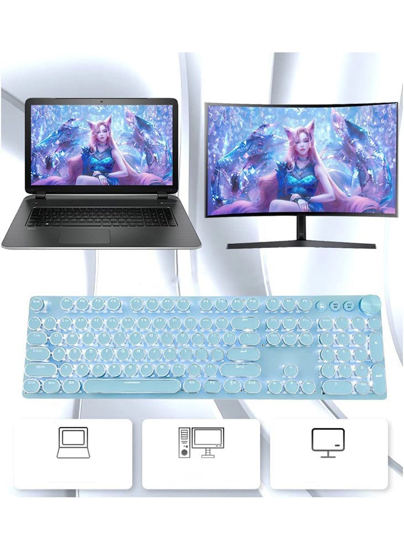 Gaming Keyboard + Wired Mouse - USB Wired