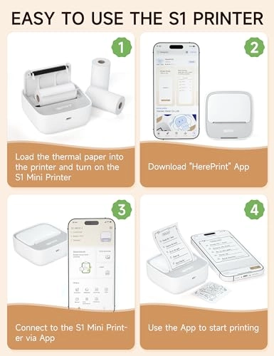 Portable Sticker Maker - Thermal Printer 1 Roll Sticker Paper Blue