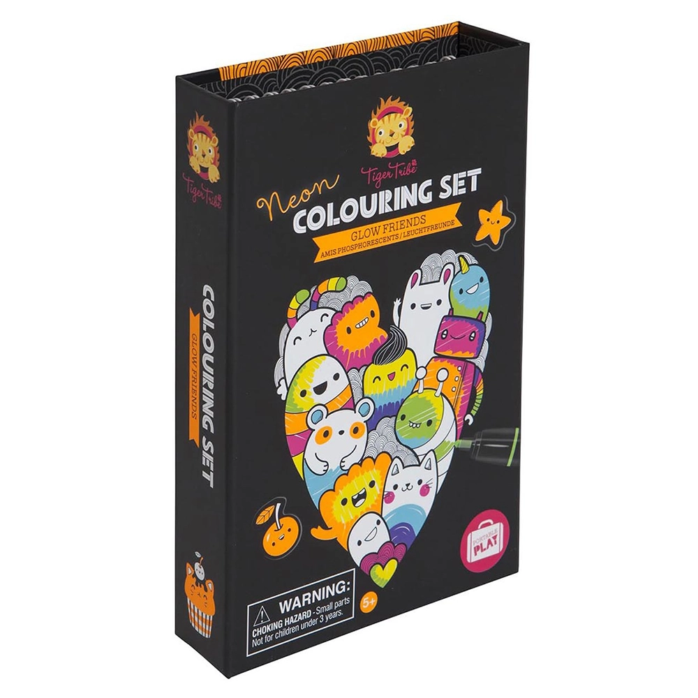 Glow Friends Neon Colouring Set - 5+ years