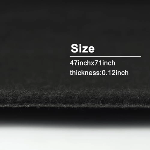 Underfelt Carpet - 47inx71in Black 100% Polyester