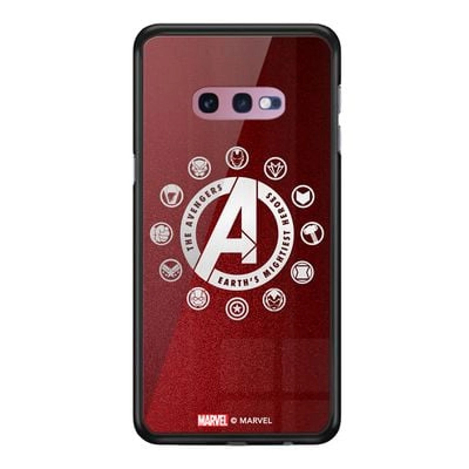 Wackylicious Avengers Character Logos Back Case for Galaxy S10e