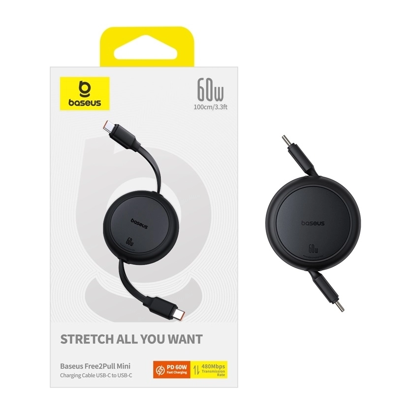 Baseus Free2Pull 60W USB-C to USB-C 1m