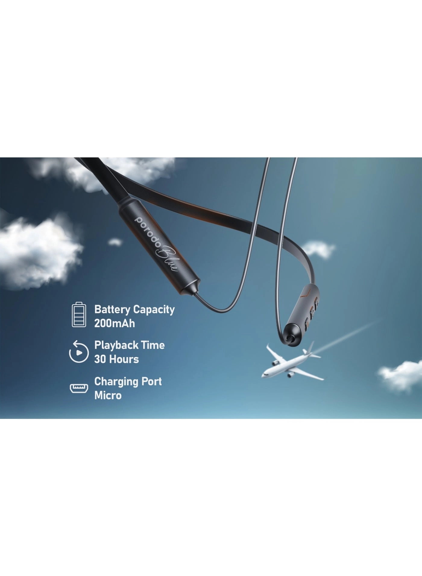 Soundtec Wireless Earbud neck band