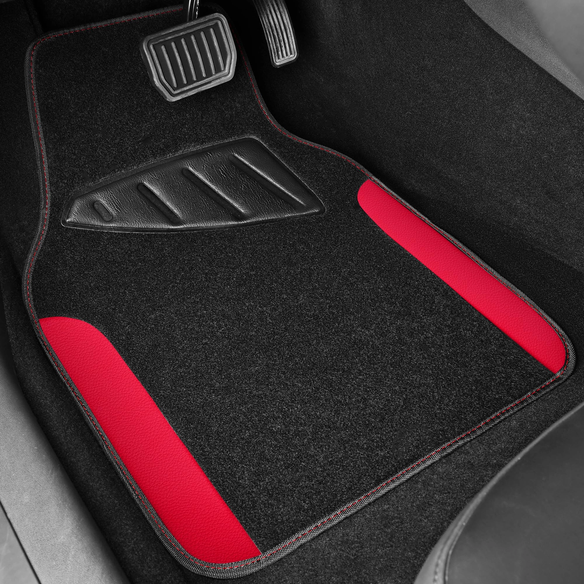 Jelly Waterproof Universal Fit Car Floor Mats - Pink Leather