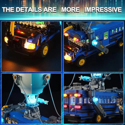 LED Light Kit for LEGO Battle Bus Fortnite 77073 - USB Battery Box