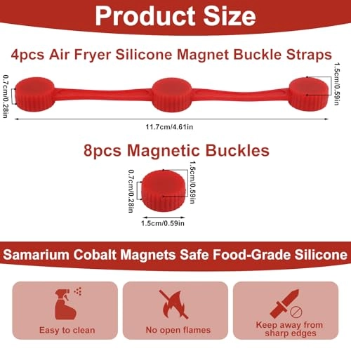 Silicone Magnet Buckles - silicone, magnet 4 piece(s)
